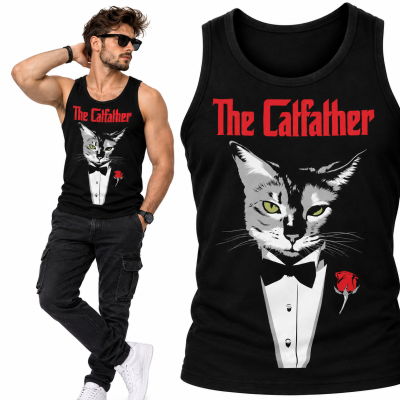 TANK TOP ŚMIESZNY  THE CATFATHER